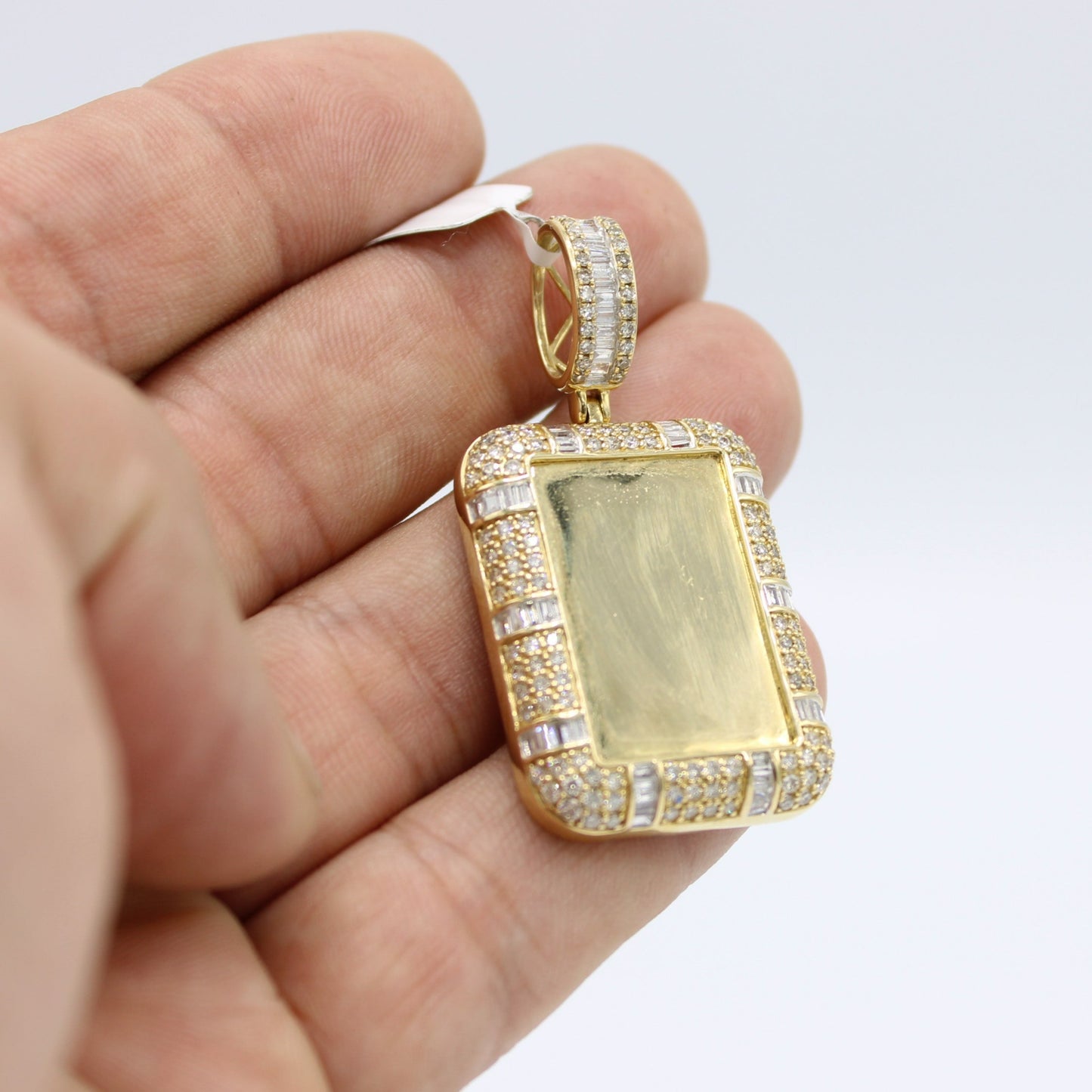 14K VS Diamond Picture Pendant Yellow Gold