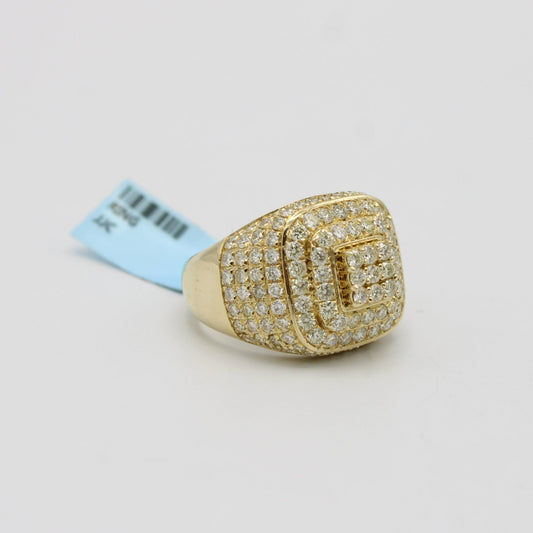 14K VS Diamond Men's Ring Yellow Gold