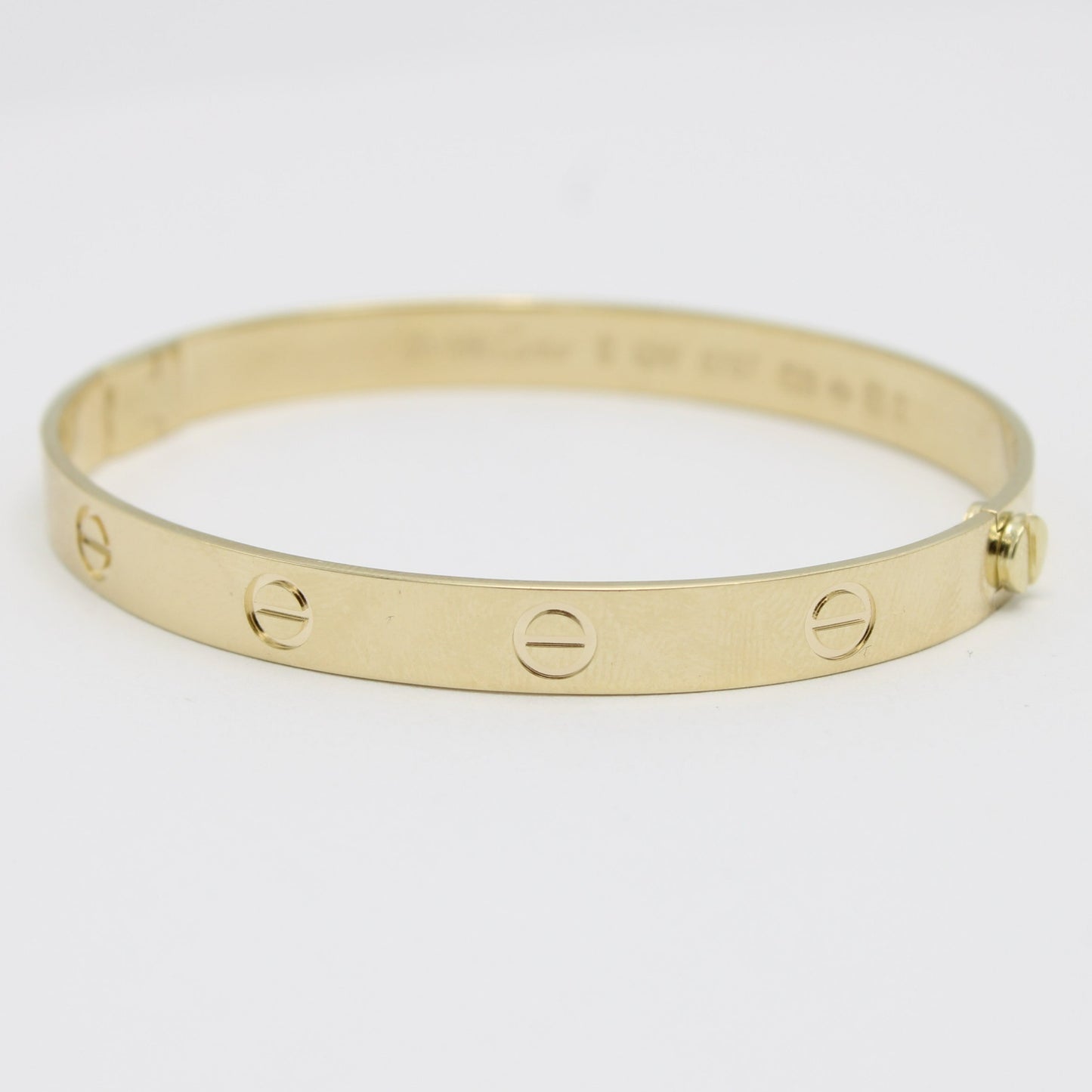 14K Solid Love Bangle Yellow Gold