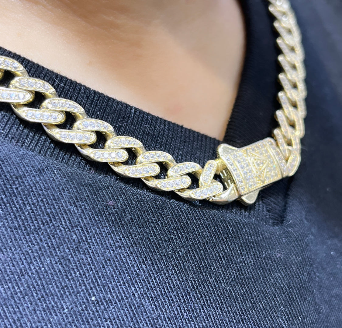 14K Hollow š®š¹ ITTALLO Choker FULL CZ (8.8MM \\ 18ā
