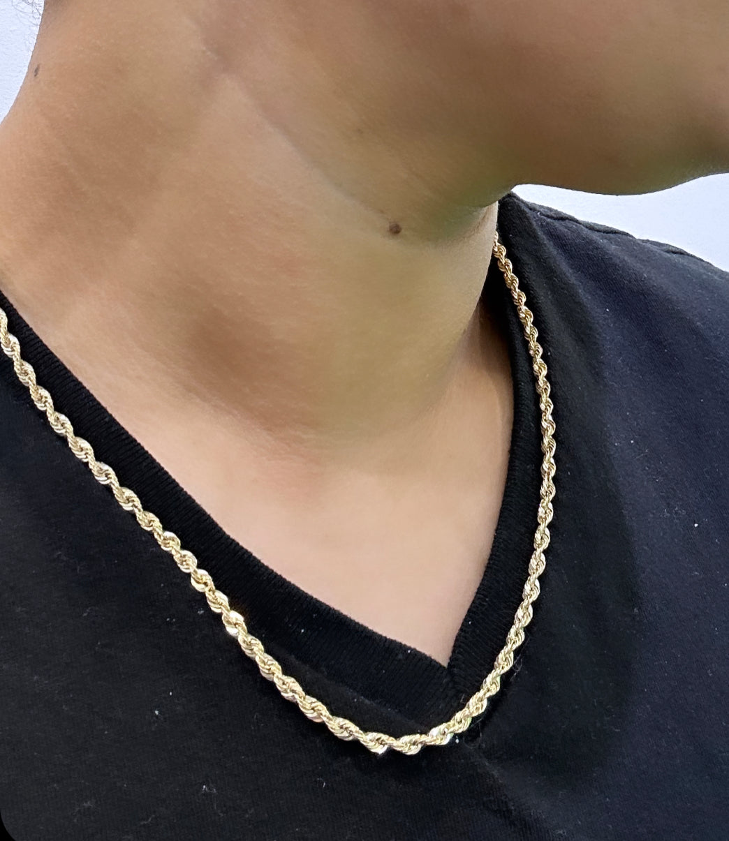 20 Inch Gold Rope Chain 20 Inch Gold Chain 14k Add A Bead 14K Gold 20
