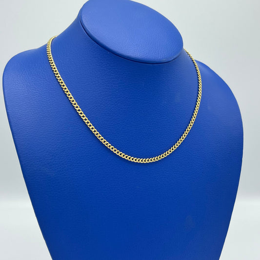 14K Miami Hollow Cuban Chain \\ 3.5 mm - 18â \\