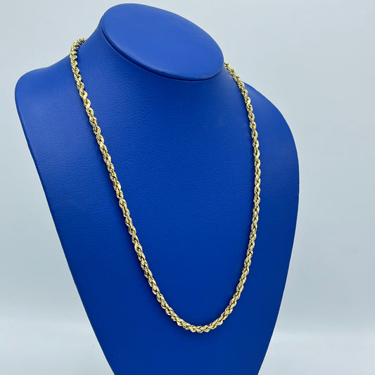 14K Hollow Rope Chain \\ 4.1 mm - 24 ā \\