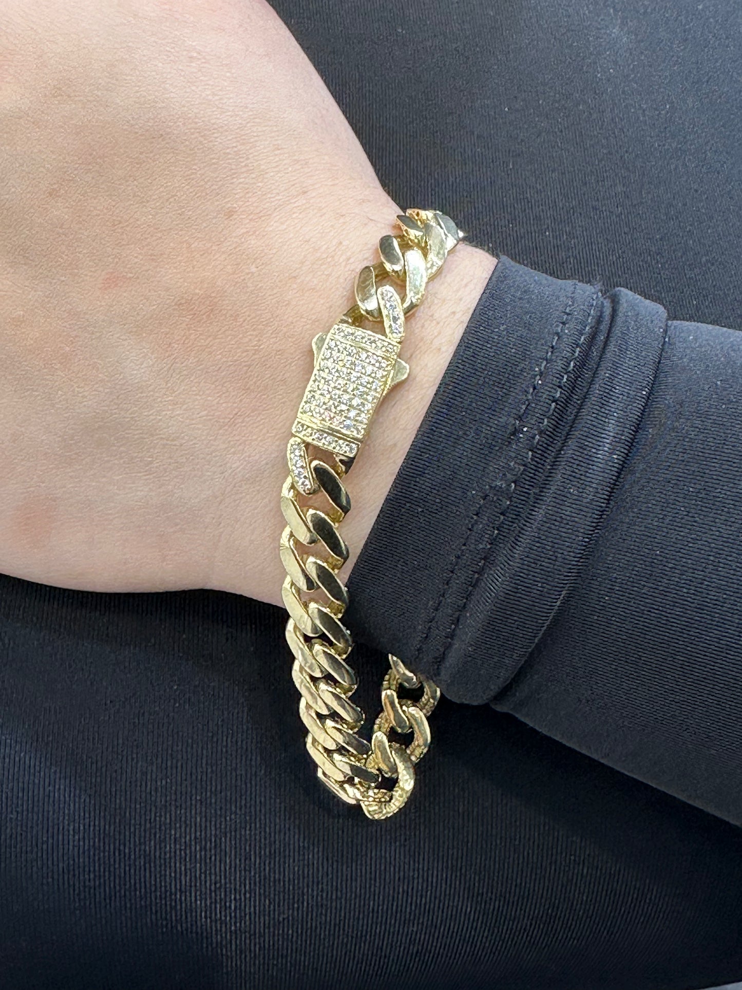 14K Women's Ittallo Bracelet Cz Stones At Lock