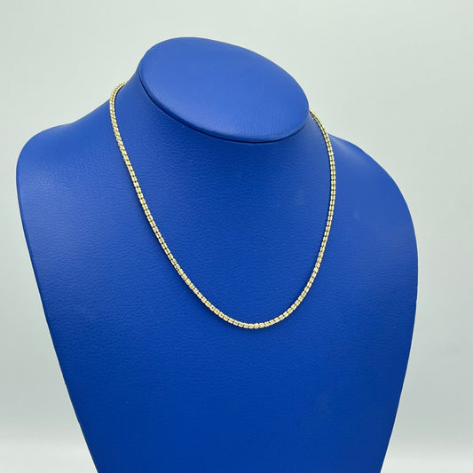 14K Moon Ice Choker \\ 2.5 mm - 18ā \\