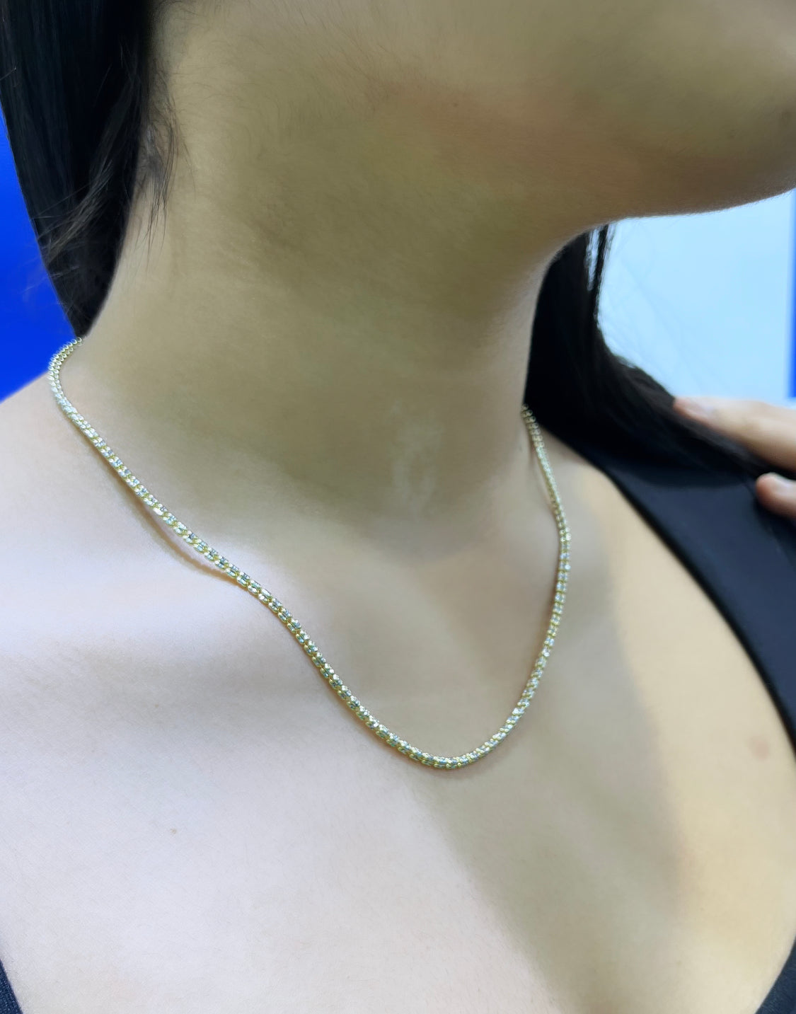 14K Moon Ice Chain (2.4mm - 18”)