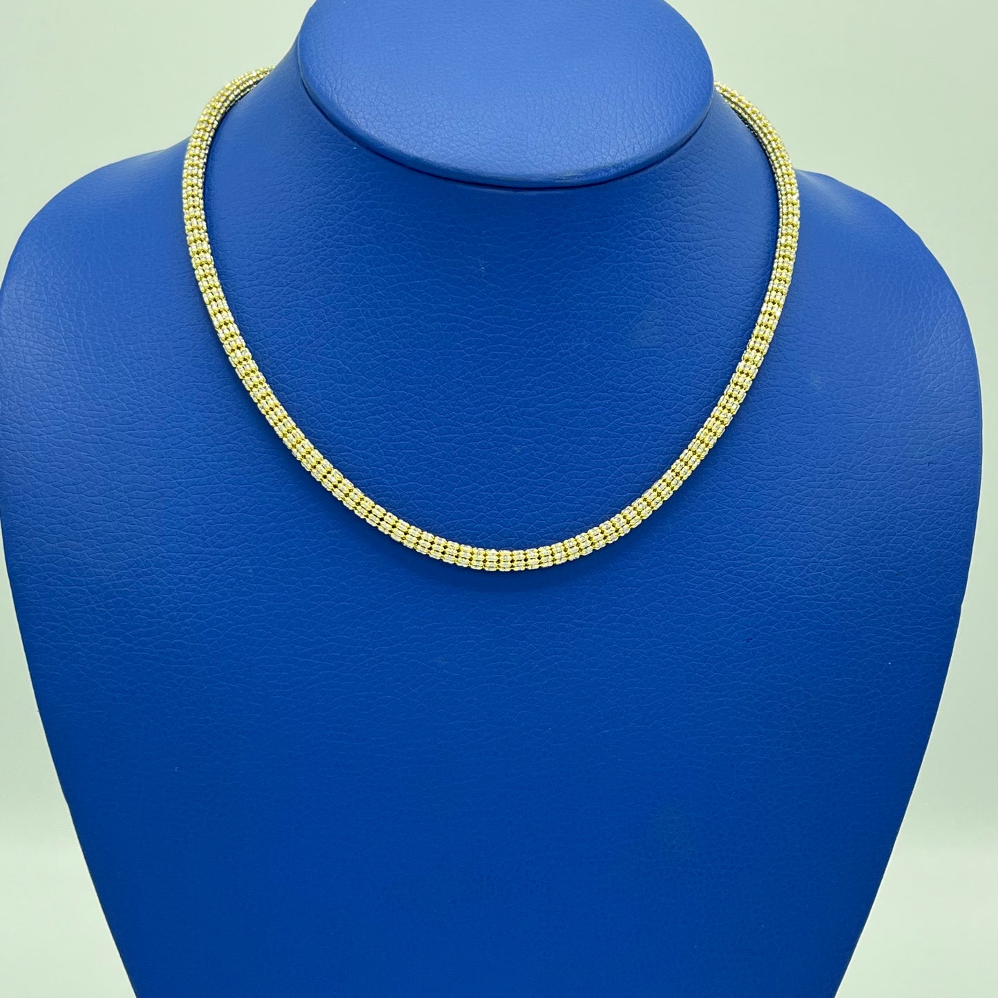 14K Moon Ice Choker \\ 4.4 mm - 18” \\
