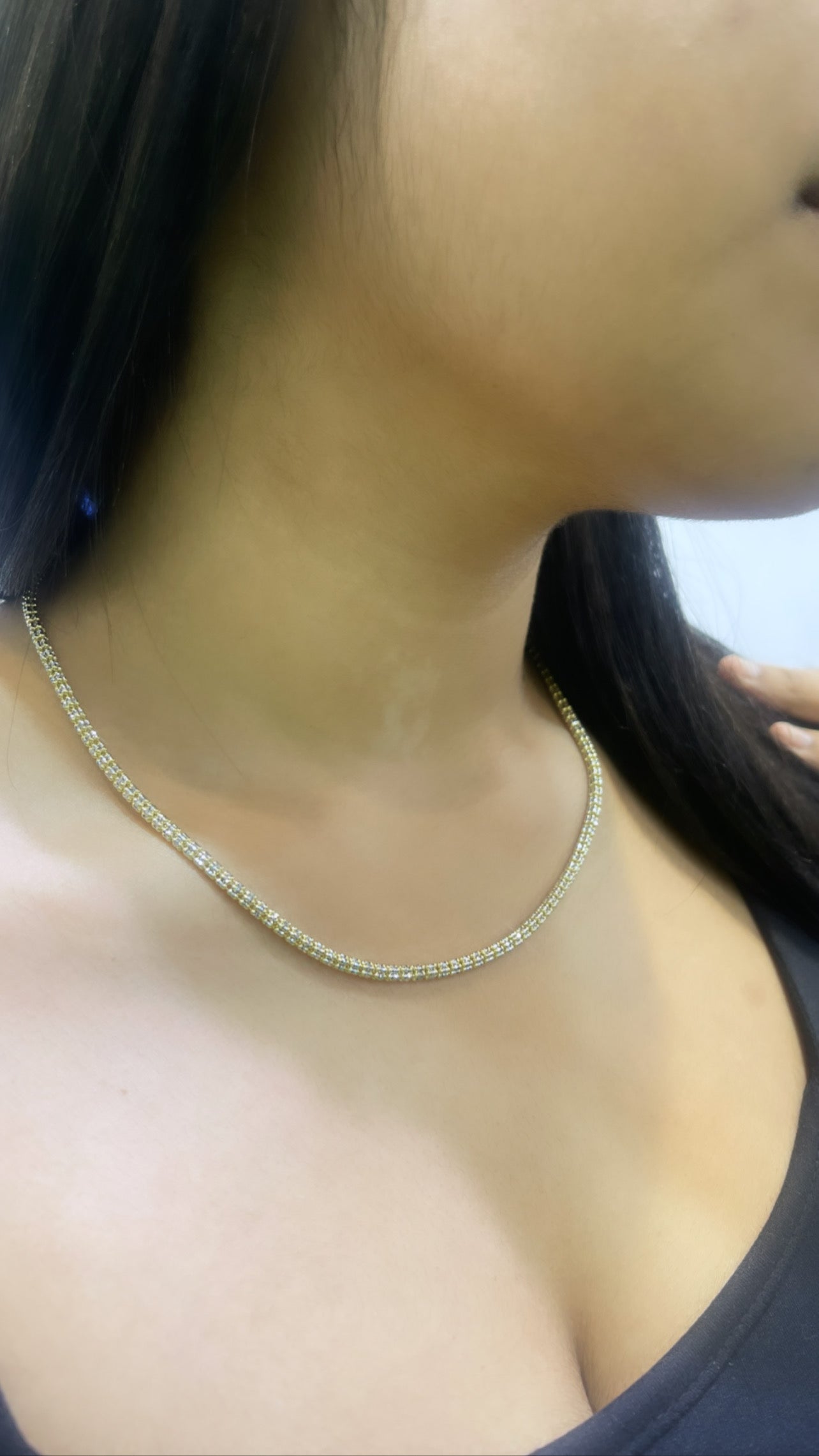14K Moon Ice Chain (3.1 mm - 18”)