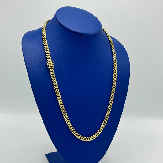 14K Miami Hollow Cuban Chain \\ 7.6 mm - 26â