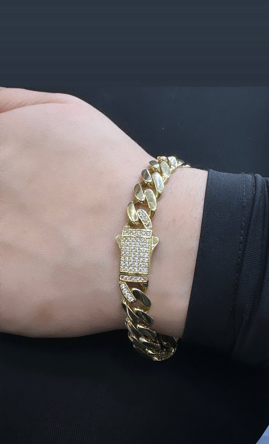 14K Women's Ittallo Bracelet Cz Stones At Lock