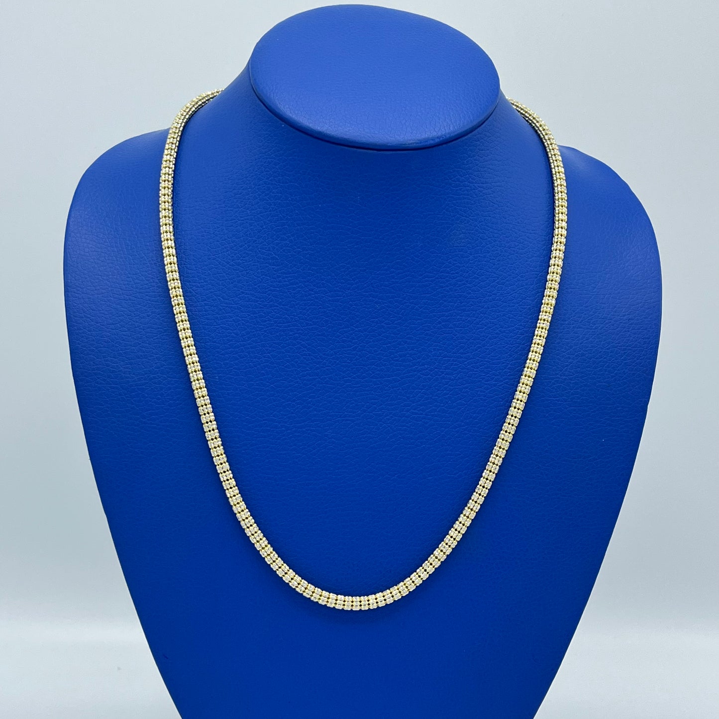 14K Moon Ice Chain \\ 4.6 mm - 24” \\