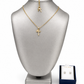 Cadena Cubana con Inicial con Corona + Guillo y  Aretes de Circonio GRATIS