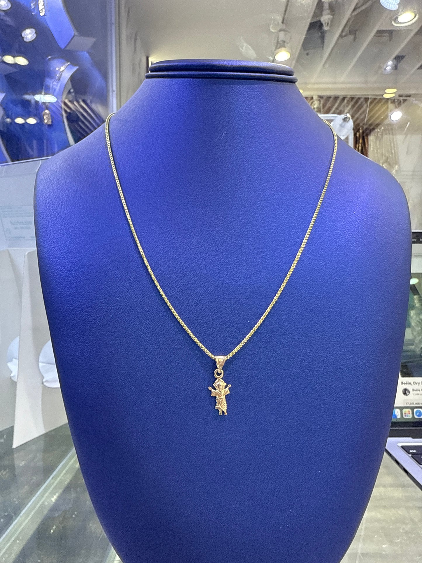 (Cadena medalla divino niño 14k