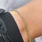 14KT Moon Ice Ankle Bracelet  Yellow Gold