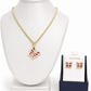 Rope necklace with butterfly medal + free butterfly earrings