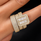 14K Trio Wedding Cz Stones Yellow Yellow
