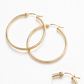 14K Gold Hoops + Guilloché with Initial