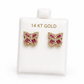 Rope necklace with butterfly medal + free butterfly earrings