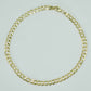 14K Cuban Ankle Bracelet Yellow Gold