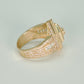 14K Hexagon Cz Men's Ring