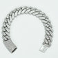 14K Full CZ ITALLO EDGE Bracelet White Gold