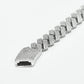 14K Full CZ ITALLO EDGE Bracelet White Gold