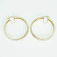 14K Fancy Hoops Three Tones Gold