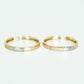 14K Fancy Hoops Three Tones Gold