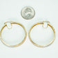 14K Fancy Hoops Three Tones Gold