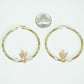 14K Divino Nino Hoops Three Tones