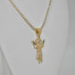 14K Divino Nino Pendant Cz Stones With Ice Chain Yellow Gold
