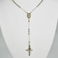 14K Three Tones Gold 2.8 mm Rosary Chain 22 inches
