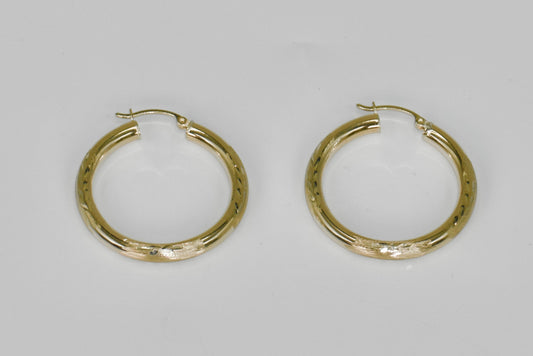 14K Hoops Yellow Gold