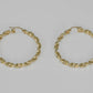14K Fancy Hoops Yellow Gold