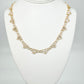 14K Heart Choker Cz Stones / Baguette Yellow Gold