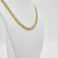 14K Trebol Choker Cz Stones Yellow Gold