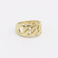 14K Men's Set Cuban Ring and Cuban Bracelet Yellow Gold