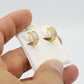 Hoops Cz Stones Yellow Gold