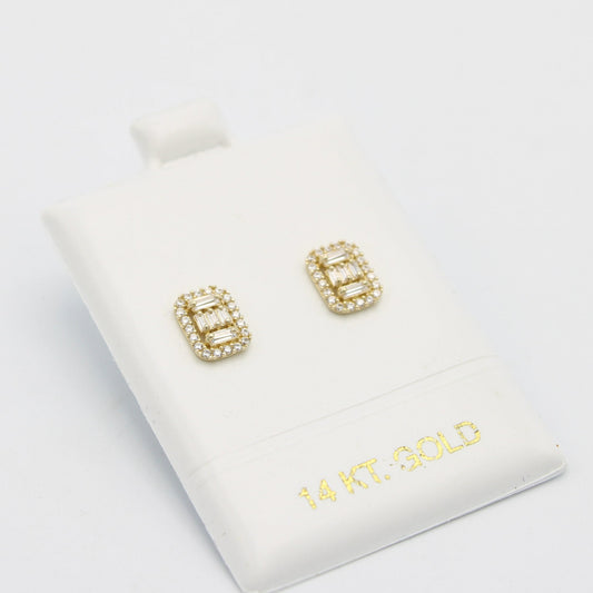 Offer $169.99 Heart Earrings Cz Stones Yellow Gold