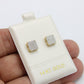 Offer $219.99 Square Earrings Cz Stones Yellow Gold