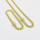 14K Miami Cuban Chain with Miami Cuban Bracelet Yellow Gold