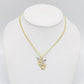 14K San Miguel Arcangel With Cuban Chain Yellow Gold