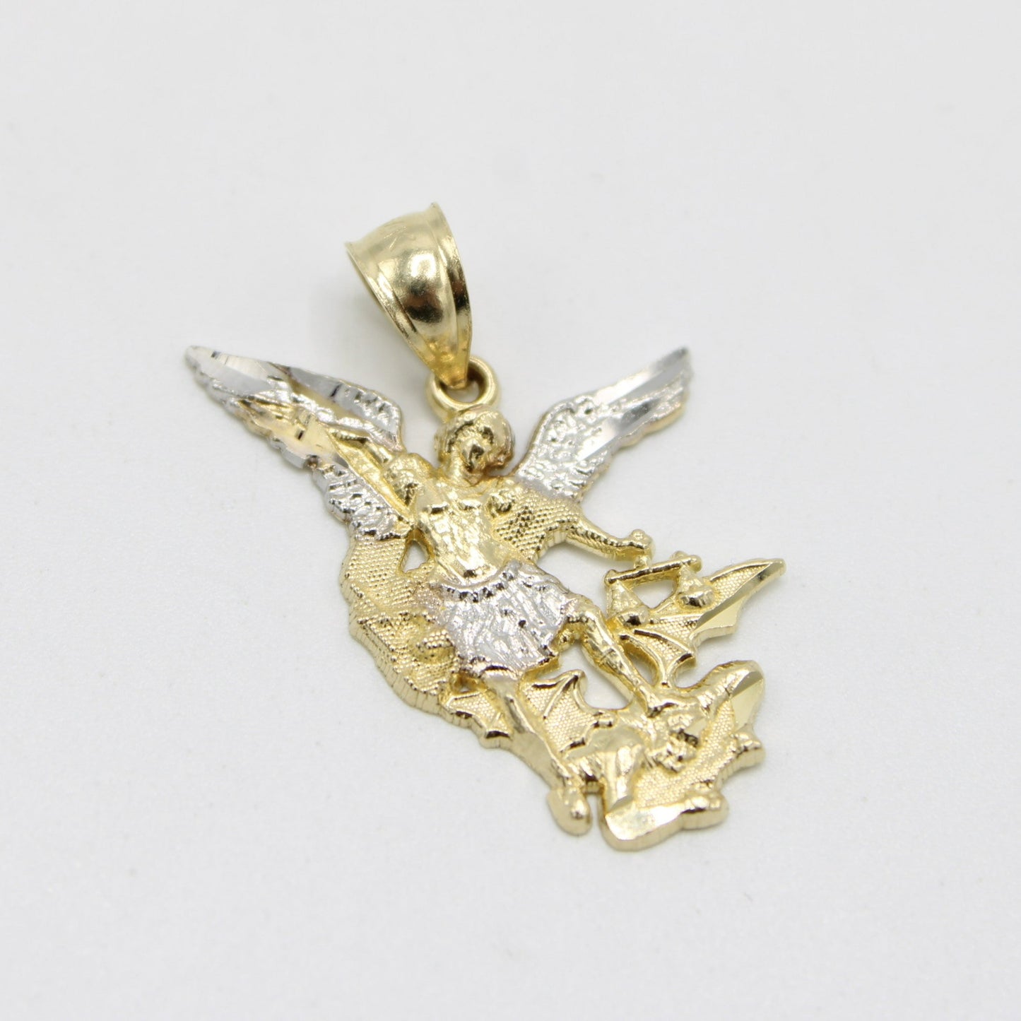$140 San Miguel Arcangel Two Tones Yellow Gold