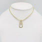 14K Owl Pendant Cz Stones with Ice Chain Yellow Gold