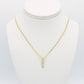 14K Minnie San Judas Pendant with Cuban Chain Yellow Gold