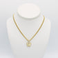 14K Butterfly Pendant Cz Stones with Miami Cuban Chain  Yellow Gold