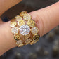 14K Trio Wedding Cz Stones Yellow Yellow