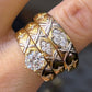 14K Trio Wedding Cz Stones Yellow Yellow