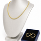 Rope chain with hoop earrings