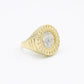 14K Medusa Cz Men's Ring